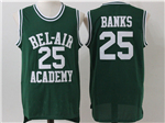 The Fresh Prince of Bel-Air Bel-Air Academy #25 Carlton Banks Green Movie Basketball Jersey