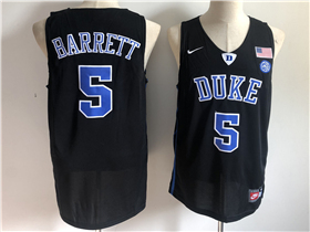 Duke Blue Devils #5 R.J. Barrett Black College Basketball Jersey
