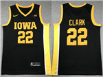 Iowa Hawkeyes #22 Caitlin Clark Black College Basketball Jersey