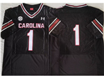 South Carolina Gamecocks #1 Black College Football Jersey