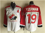 1998 Winter Olympics Team Canada #19 Steve Yzerman CCM Vintage White Hockey Jersey
