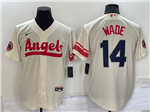 Los Angeles Angels #14 Tyler Wade Mike Trout Cream 2022 City Connect Jersey