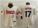 Los Angeles Angels #17 Shohei Ohtani Youth Cream 2022 City Connect Jersey