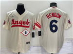 Los Angeles Angels #6 Anthony Rendon Cream 2022 City Connect Jersey