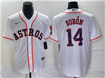 Houston Astros #14 Mauricio Dubón White Cool Base Jersey