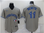 Toronto Blue Jays #11 Bo Bichette Gray Cool Base Jersey