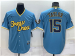 Milwaukee Brewers #15 Tyrone Taylor Powder Blue 2022 City Connect Jersey