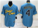 Milwaukee Brewers #4 Paul Molitor Powder Blue 2022 City Connect Jersey