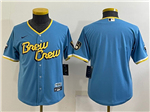 Milwaukee Brewers Youth Powder Blue 2022 City Connect Jersey
