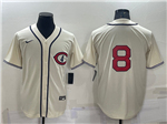 Chicago Cubs #8 Andre Dawson Vintage Cream Jersey