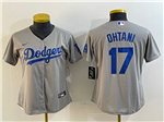 Los Angeles Dodgers #17 Shohei Ohtani Women's Alternate Gray Jersey