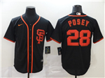 San Francisco Giants #28 Buster Posey Black Cool Base Jersey