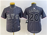 New York Mets #20 Pete Alonso Graphite Youth 2024 City Connect Limited Jersey