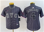 New York Mets #4 Francisco Alvarez Graphite Youth 2024 City Connect Limited Jersey