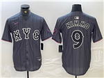 New York Mets #9 Brandon Nimmo Graphite 2024 City Connect Limited Jersey