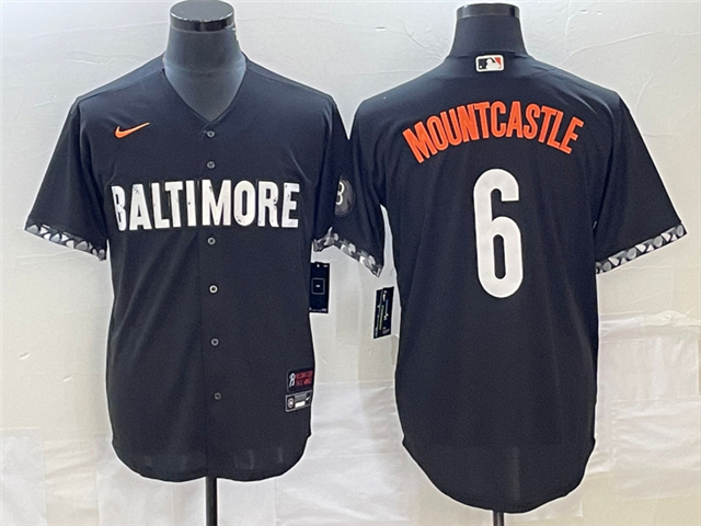 Baltimore Orioles #6 Ryan Mountcastle Black 2023 City Connect Jersey ...
