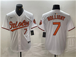 Baltimore Orioles #7 Jackson Holliday White Limited Jersey
