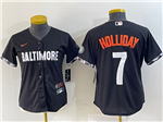 Baltimore Orioles #7 Jackson Holliday Women's Black City Connect Jersey