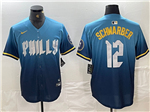 Philadelphia Phillies #12 Kyle Schwarber Blue 2024 City Connect Limited Jersey