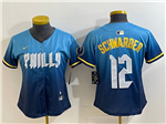 Philadelphia Phillies #12 Kyle Schwarber Women's Blue 2024 City Connect Limited Jersey