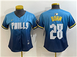 Philadelphia Phillies #28 Alec Bohm Women's Blue 2024 City Connect Limited Jersey
