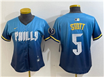 Philadelphia Phillies #5 Bryson Stott Women's Blue 2024 City Connect Limited Jersey