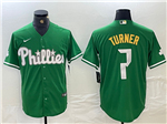 Philadelphia Phillies #7 Trea Turner Green St.Patricks Limited Jersey