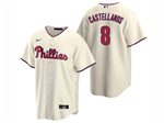 Philadelphia Phillies #8 Nick Castellanos Cream Jersey