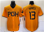 Pittsburgh Pirates #13 Ke'Bryan Hayes Gold 2023 City Connect Jersey