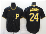 Pittsburgh Pirates #24 Barry Bonds Black Cool Base Jersey