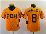 Pittsburgh Pirates #8 Willie Stargell Youth Gold 2023 City Connect Jersey