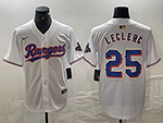 Texas Rangers #25 José Leclerc White 2024 Gold Collection Limited Jersey
