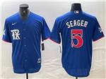 Texas Rangers #5 Corey Seager Royal 2023 City Connect Jersey