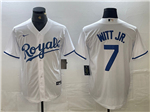 Kansas City Royals #7 Bobby Witt Jr. White Limited Jersey