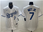 Kansas City Royals #7 Bobby Witt Jr. White Limited Jersey