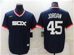 Chicago White Sox #45 Michael Jordan Navy Cooperstown Collection Cool Base Jersey