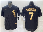 Chicago White Sox #7 Tim Anderson Black Gold Jersey