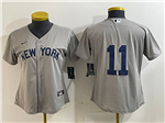 New York Yankees #11 Anthony Volpe Women's Gray Away Limited Jersey