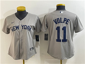 New York Yankees #11 Anthony Volpe Women's Gray Away Limited Jersey