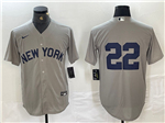 New York Yankees #22 Juan Soto Gray Away Limited Jersey