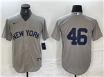 New York Yankees #46 Andy Pettitte Gray Away Limited Jersey