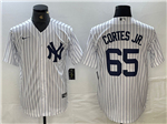 New York Yankees #65 Nestor Cortes Jr. White Cool Base Jersey