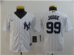New York Yankees #99 Aaron Judge Youth White Cool Base Jersey