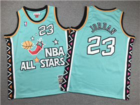 1996 NBA All-Star Game Eastern Conference #23 Michael Jordan Youth Teal Hardwood Classics Jersey
