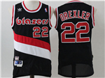 Portland Trail Blazers #22 Clyde Drexler Black Hardwood Classics Jersey