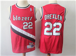 Portland Trail Blazers #22 Clyde Drexler Red Hardwood Classics Jersey