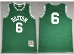Boston Celtics #6 Bill Russell 1962-63 Green Hardwood Classics Jersey