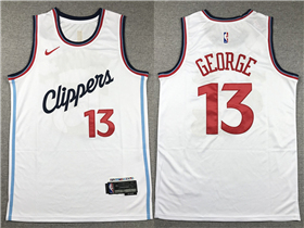 Los Angeles Clippers #13 Paul George 2024-25 White Swingman Jersey
