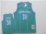 Charlotte Hornets #30 Dell Curry Teal Hardwood Classics Jersey