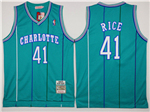 Charlotte Hornets #41 Glen Rice Teal Hardwood Classics Jersey